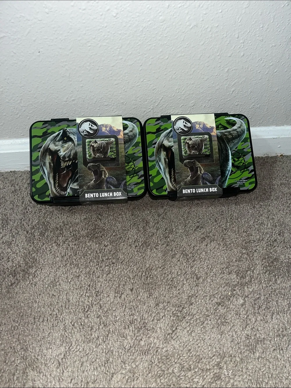Jurassic world Green Bento Lunch Box - Set of 2